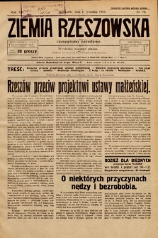 Ziemia Rzeszowska : czasopismo narodowe. 1931, nr 50