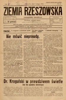 Ziemia Rzeszowska : czasopismo narodowe. 1932, nr 6