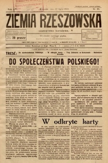 Ziemia Rzeszowska : czasopismo narodowe. 1932, nr 30