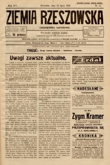 Ziemia Rzeszowska : czasopismo narodowe. 1932, nr 31