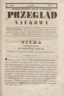 Przegląd Naukowy. R.5, nr 20 ([10 lipca 1846])