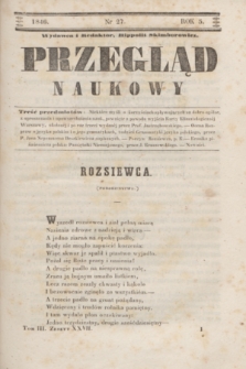 Przegląd Naukowy. R.5, nr 27 ([20 września 1846])