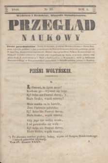 Przegląd Naukowy. R.5, nr 35 ([10 grudnia 1846])