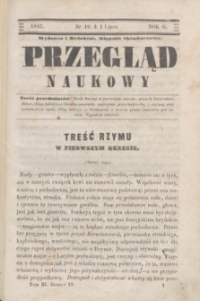 Przegląd Naukowy. R.6, nr 19 (1 lipca 1847)