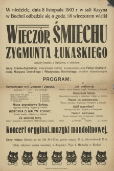 Wieczór śmiechu Zygmunta Łukaskiego : Koncert oryginal. muzyki mandolinowej