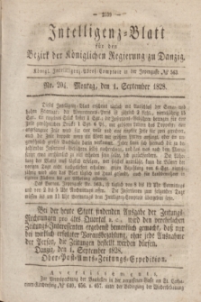 Intelligenz-Blatt für den Bezirk der Königlichen Regierung zu Danzig. 1828, No. 204 (1 September) + dod.