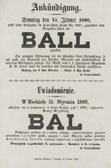 Bal w niedzielę 15. stycznia 1860