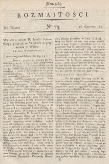 Rozmaitości : oddział literacki Gazety Lwowskiej. 1821, nr 73