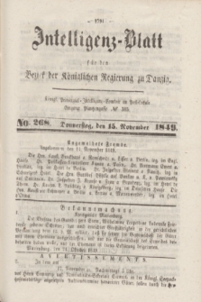Intelligenz-Blatt für den Bezirk der Königlichen Regierung zu Danzig. 1849, No. 268 (15 November)