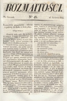 Rozmaitości : oddział literacki Gazety Lwowskiej. 1822, nr 48