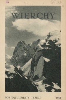 Wierchy : rocznik poświęcony górom. R. 23, 1954