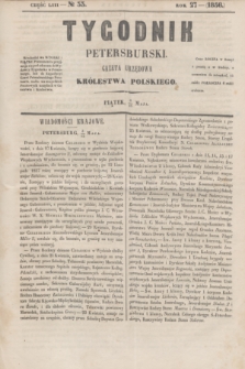 Tygodnik Petersburski : gazeta urzędowa Królestwa Polskiego. R.27, Cz.53, № 33 (16 maja 1856)