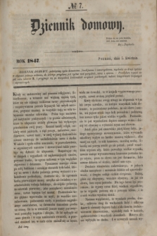 Dziennik Domowy. [T.8], № 7 (5 Kwietnia 1847)