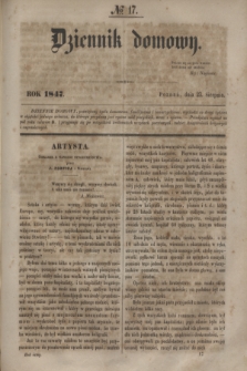 Dziennik Domowy. [T.8], № 17 (23. Sierpnia 1847)