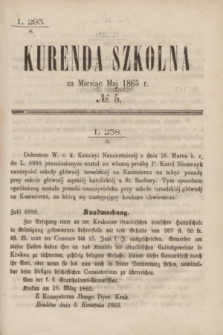 Kurenda Szkolna za Miesiąc Maj 1865, № 5