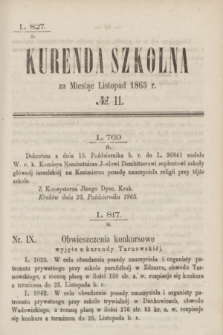 Kurenda Szkolna za Miesiąc Listopad 1865, № 11