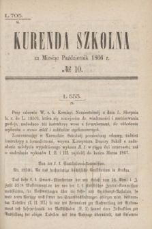 Kurenda Szkolna za Miesiąc Październik 1866, № 10