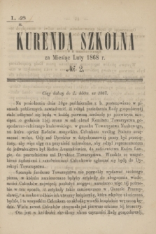 Kurenda Szkolna za Miesiąc Luty 1868, № 2