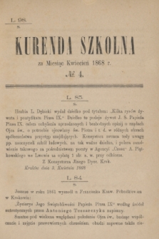 Kurenda Szkolna za Miesiąc Kwiecień 1868, № 4