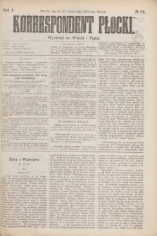 Korrespondent Płocki : wychodzi we Wtorki i Piątki. R.1, № 84 (24 października 1876)