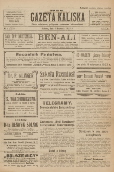 Gazeta Kaliska : pismo codzienne, polityczne, społeczne i ekonomiczne. R.31, № 4 (6 stycznia 1923) = nr 7339