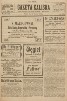 Gazeta Kaliska : pismo codzienne, polityczne, społeczne i ekonomiczne. R.31, № 138 (22 czerwca 1923) = nr 7473