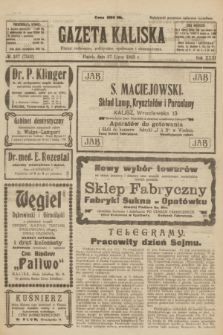 Gazeta Kaliska : pismo codzienne, polityczne, społeczne i ekonomiczne. R.31, № 167 (27 lipca 1923) = nr 7502