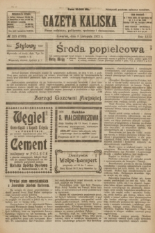 Gazeta Kaliska : pismo codzienne, polityczne, społeczne i ekonomiczne. R.31, № 253 (8 listopada 1923) = nr 7588