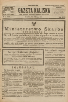 Gazeta Kaliska : pismo codzienne, polityczne, społeczne i ekonomiczne. R.32, № 31 (7 lutego 1924) = nr 7660