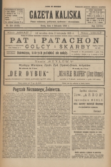 Gazeta Kaliska : pismo codzienne, polityczne, społeczne i ekonomiczne. R.33, nr 256 (4 listopada 1925) = nr 8183