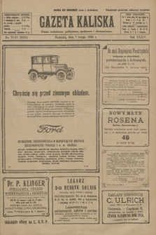 Gazeta Kaliska : pismo codzienne, polityczne, społeczne i ekonomiczne. R.34, nr 30-31 (7 lutego 1926) = nr 8259