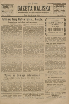 Gazeta Kaliska : pismo codzienne, polityczne, społeczne i ekonomiczne. R.34, nr 51 (3 marca 1926) = nr 8279
