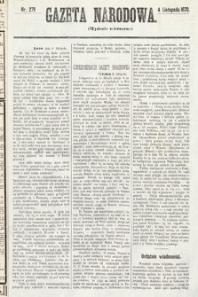 Gazeta Narodowa (wydanie wieczorne). 1870, nr 279