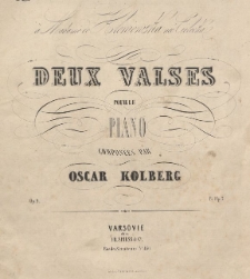 Deux valses : pour le piano : op. 9