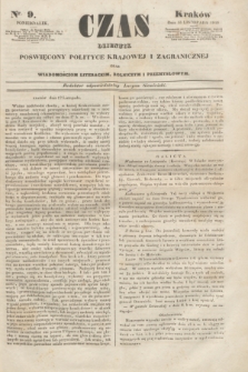 Czas : dziennik poświęcony polityce krajowej i zagranicznej oraz wiadomościom literackim, rolniczym i przemysłowym. [R.1], nr 9 (13 listopada 1848)