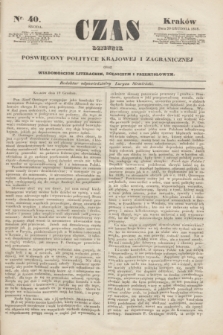 Czas : dziennik poświęcony polityce krajowej i zagranicznej oraz wiadomościom literackim, rolniczym i przemysłowym. [R.1], nr 40 (20 grudnia 1848)