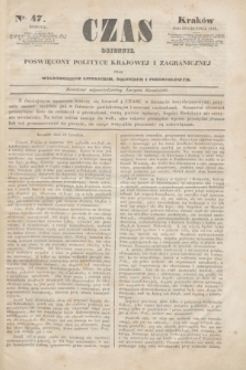 Czas : dziennik poświęcony polityce krajowej i zagranicznej oraz wiadomościom literackim, rolniczym i przemysłowym. [R.1], nr 47 (30 grudnia 1848)