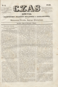 Czas : dziennik poświęcony polityce krajowéj i zagranicznéj oraz wiadomościom literackim, rolniczym i przemysłowym. [R.2], nr 4 (5 stycznia 1849)