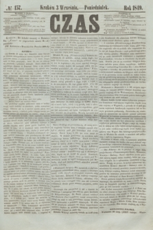 Czas. [R.2], № 157 (3 września 1849)