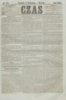 Czas. [R.2], № 175 (25 września 1849)
