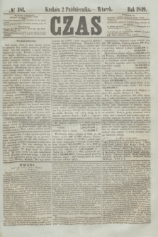 Czas. [R.2], № 181 (2 października 1849)