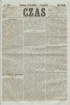 Czas. [R.2], № 241 (13 grudnia 1849)
