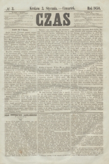 Czas. [R.3], № 2 (3 stycznia 1850)