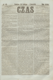 Czas. [R.3], № 43 (21 lutego 1850)