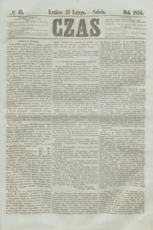 Czas. [R.3], № 45 (23 lutego 1850)