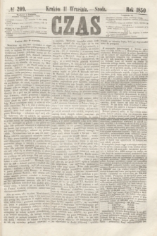 Czas. [R.3], № 209 (11 września 1850)