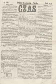 Czas. [R.3], № 265 (16 listopada 1850)