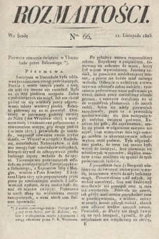 Rozmaitości : oddział literacki Gazety Lwowskiej. 1823, nr 66