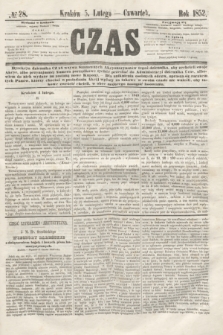 Czas. [R.5], № 28 (5 lutego 1852)