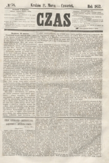 Czas. [R.5], № 58 (11 marca 1852)